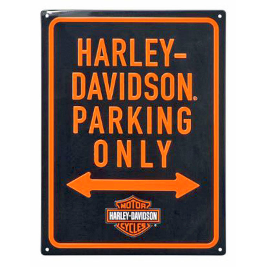 HD PARKING ONLY TIN SIGN